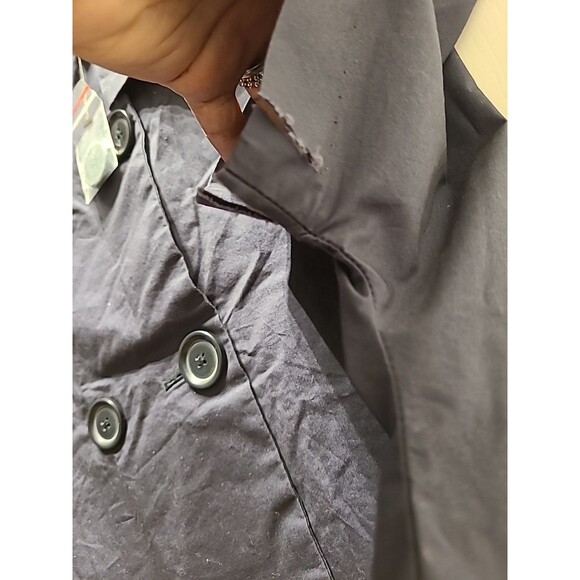 Tex by MaxAzria Gray Blue Button-Up Cotton Blazer Womens M Nwot - Picture 5 of 12